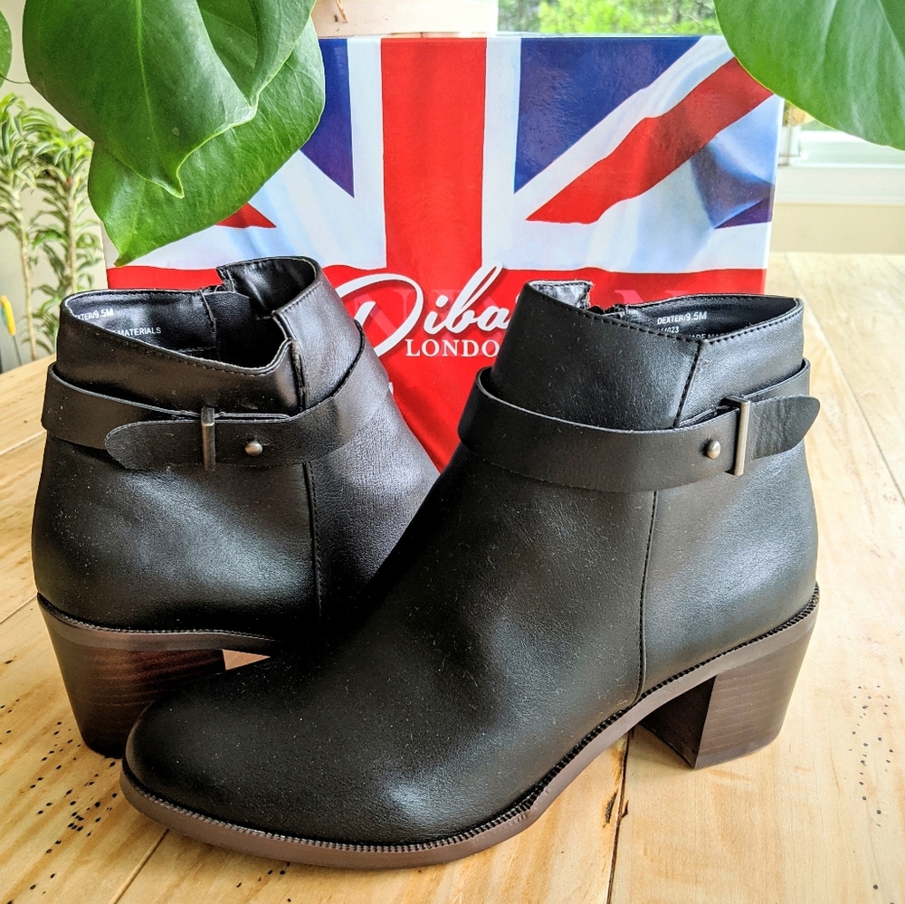 Diba London 9.5 Black Dexter Booties